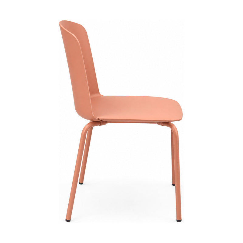 Besprechungsstuhl Polytone Rosa von Narbutas, Ausstellungsstück – Seitenansicht