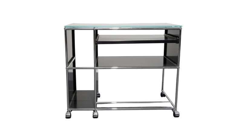 USM Haller Sideboard mit Glasplatte Schwarz