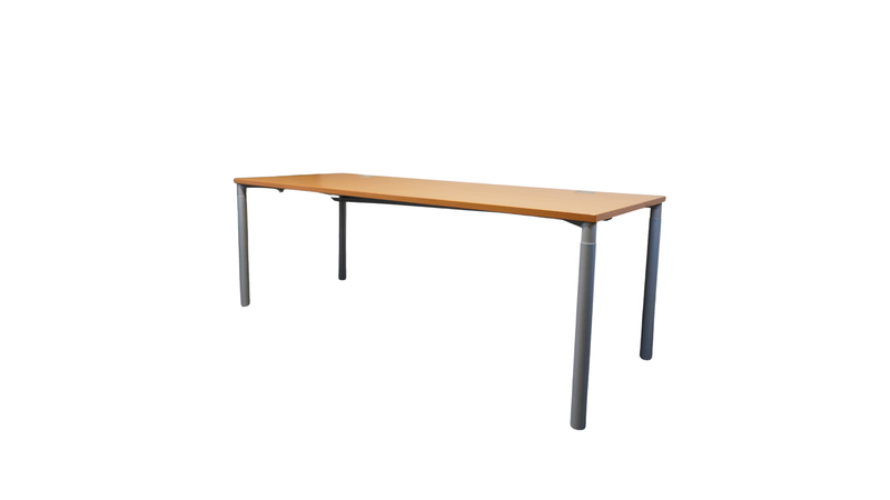 Hali „CableForm 1“ manuell höhenverstellbarer Schreibtisch mit Metall-Kabelkanal