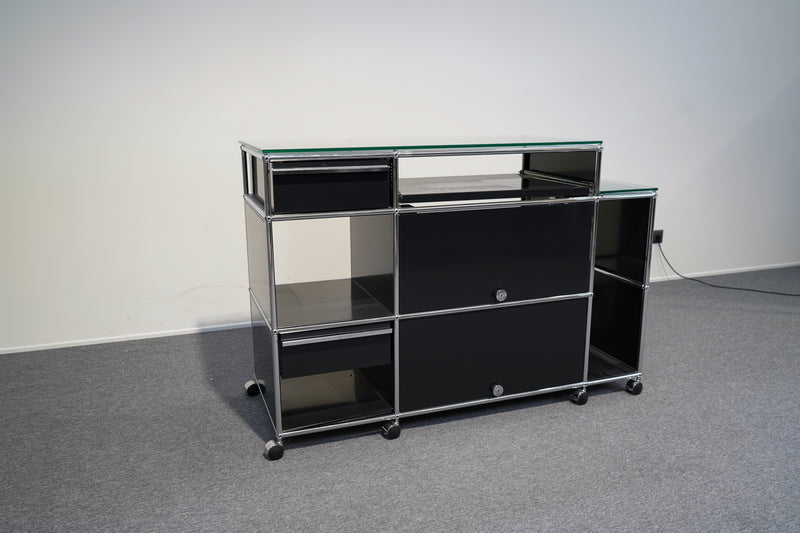 USM Haller Sideboard 4 Schubladen Schwarz