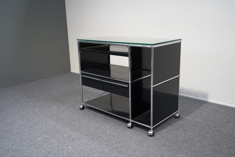 USM Haller Sideboard 2 Schubladen Schwarz