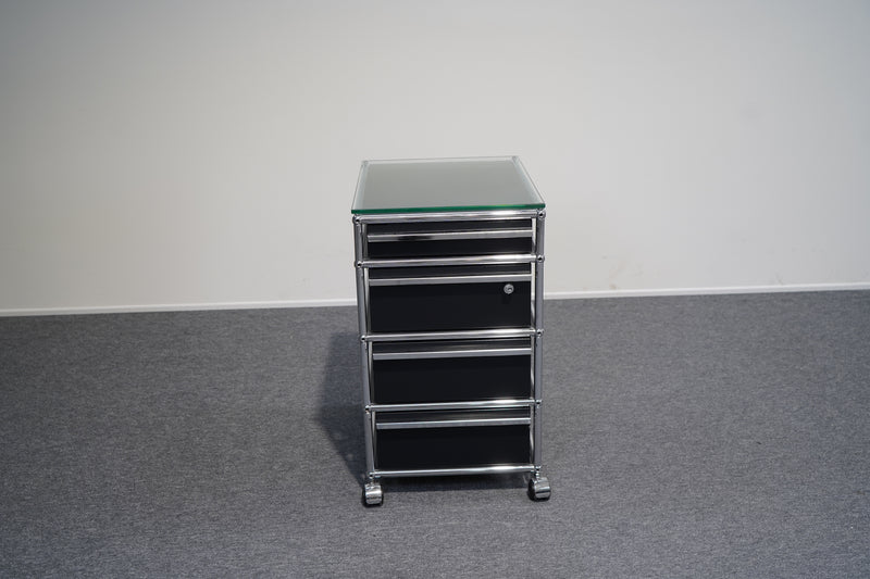 USM Haller Rollcontainer 4 Schubladen Schwarz