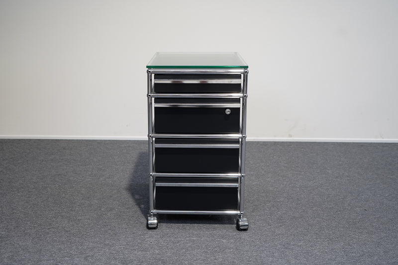 USM Haller Rollcontainer 4 Schubladen Schwarz