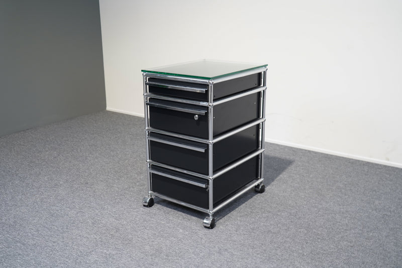 USM Haller Rollcontainer 4 Schubladen Schwarz