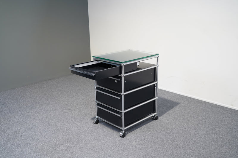 USM Haller Rollcontainer 4 Schubladen Schwarz