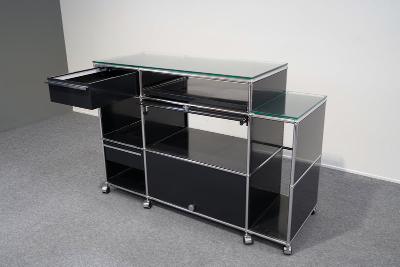 USM Haller Sideboard 4 Schubladen Schwarz