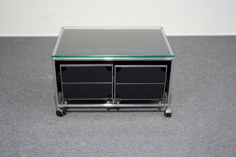 USM Haller Lowboard 2 Schubladen Schwarz