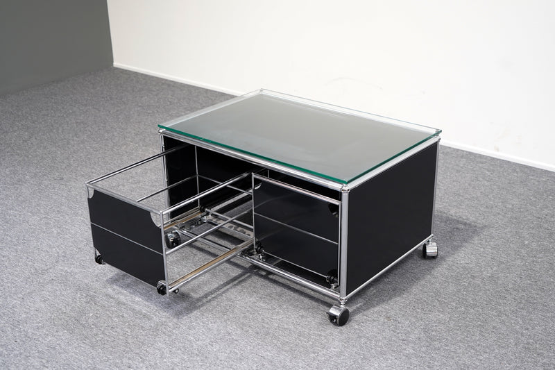 USM Haller Lowboard 2 Schubladen Schwarz