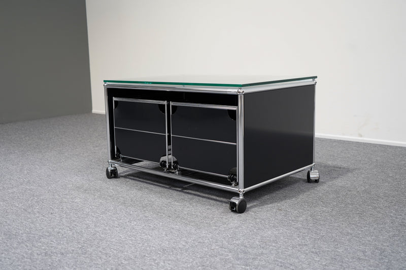 USM Haller Lowboard 2 Schubladen Schwarz