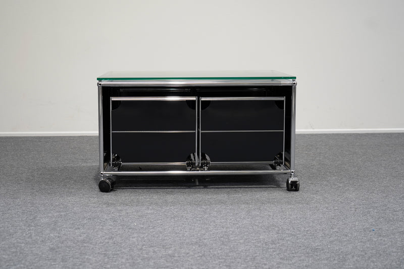 USM Haller Lowboard 2 Schubladen Schwarz