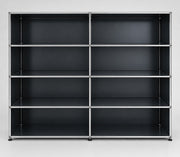 USM Haller Regal 8 Fächer Schwarz – Vorderansicht