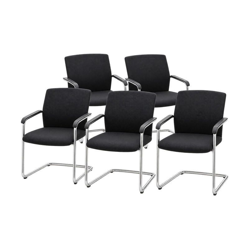 Wilkhahn Freischwinger schwarz 5er-Paket – Ansicht schräg von rechts