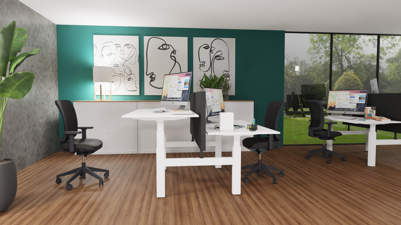 Elektrisch höhenverstellbar Doppelschreibtisch R1 Duo