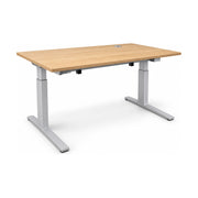 Schreibtisch Bene 140 x 80 cm – Untersicht mit Höhenverstellung
