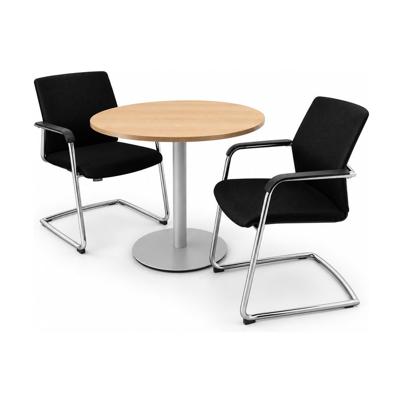 Sitzgruppe Wilkhahn Freischwinger und Bene Bistrotisch – Ansicht 4