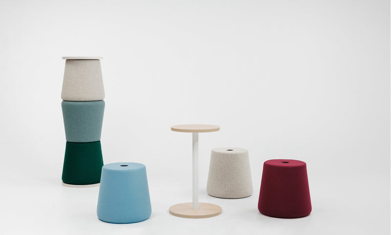 Sitzhocker Versi Pouf Set mit Tisch