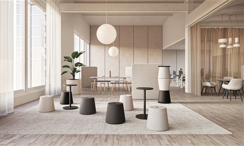 Sitzhocker Versi Pouf Set mit Tisch