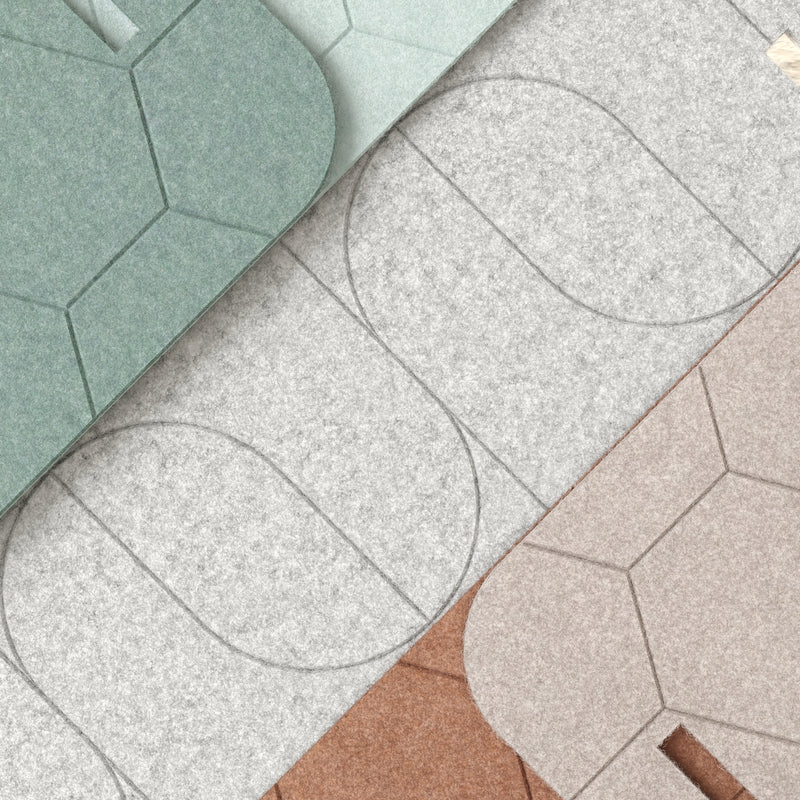 Akustische Tischtrennwand Round-PET