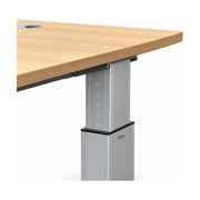 Schreibtisch Bene Freiform – Detail Höhenverstellung mit Skala am Tischfuß