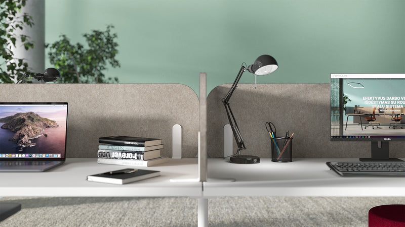 Akustische Tischtrennwand Round-PET