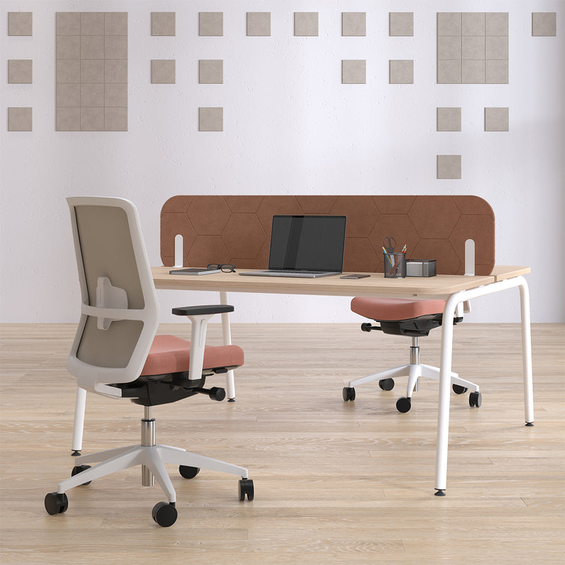 Akustische Tischtrennwand Round-PET