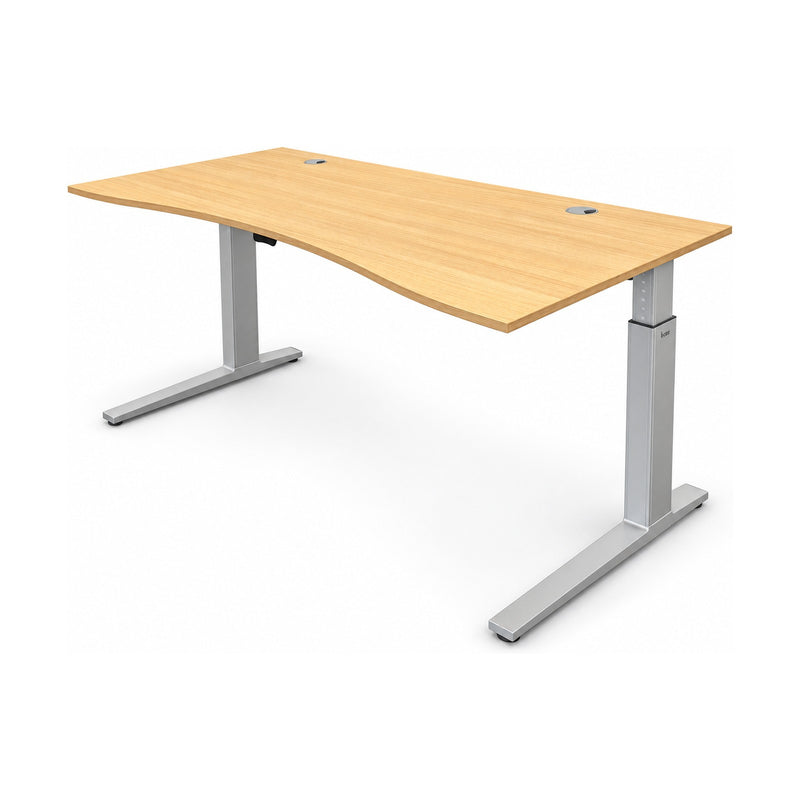 Schreibtisch Bene Freiform 180 x 80 cm – Ansicht schräg