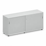 MARO PRO Schiebetürenschrank 160 cm, 2 OH in Grau – Schrägansicht links