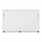 MARO PRO Schiebetürenschrank 120 cm, 2 OH in Weiß – Frontansicht