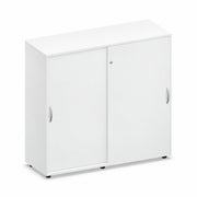 MARO PRO Schiebetürenschrank 120 cm, 3 OH in Weiß – Schrägansicht links