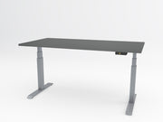 Yellow Dot Move – Platte Achatgrau 2171 PE, Gestell Aluminium RAL 9006