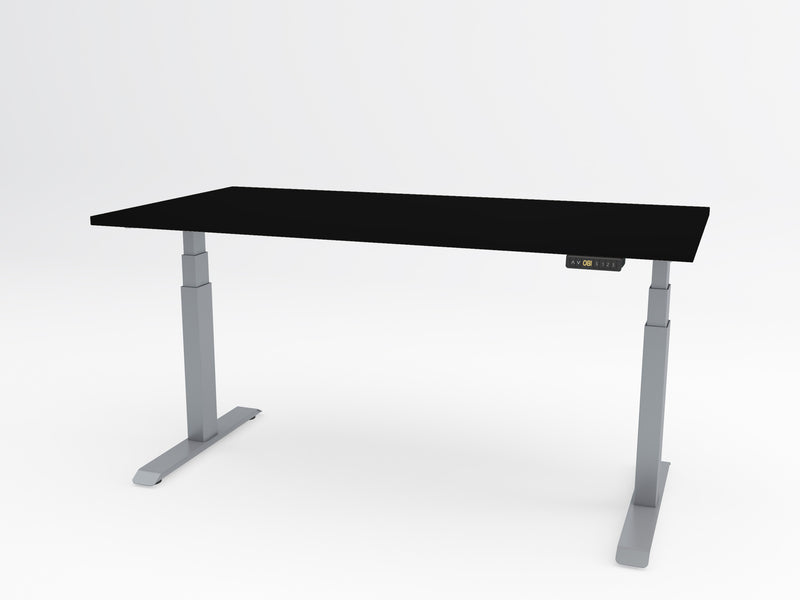 Yellow Dot Move – Platte Schwarz U999 ST7, Gestell Aluminium RAL 9006
