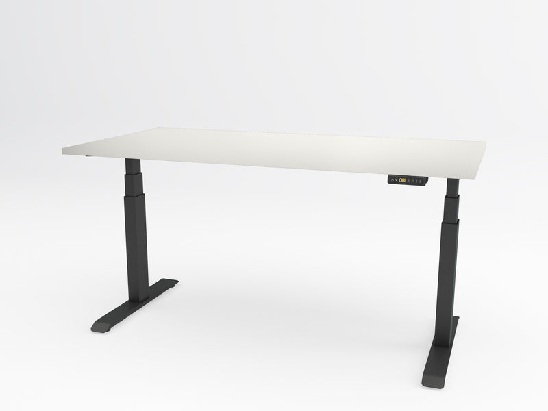 Yellow Dot Move – Platte Topweiss 0112 FH, Gestell Schwarz RAL 9005