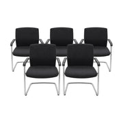 Wilkhahn Freischwinger schwarz 5er-Paket – Ansicht frontal