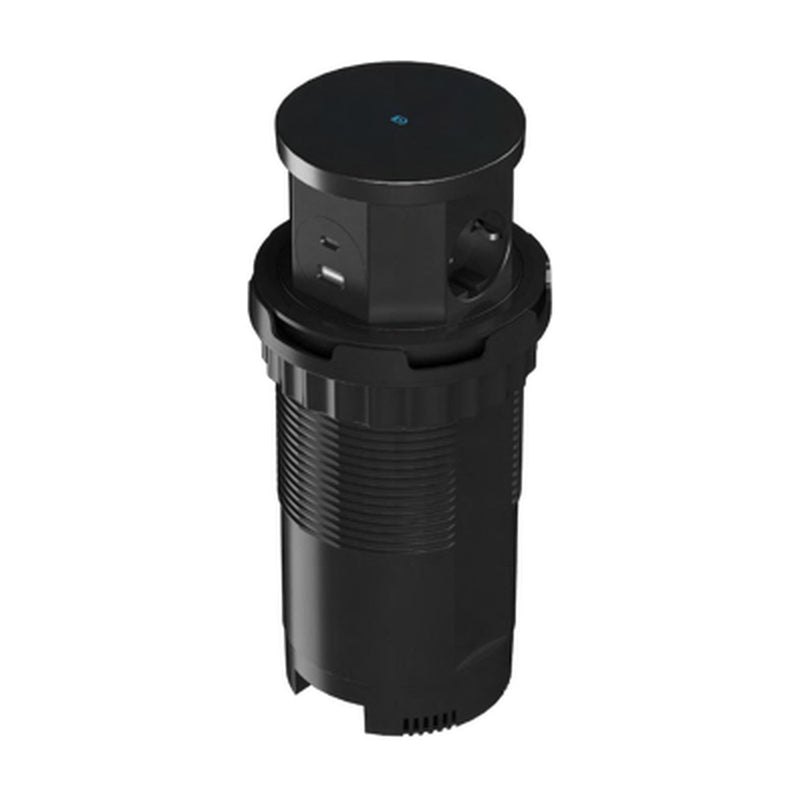 Versenkbare Multi-Steckdose für den Einbau in die Tischplatte