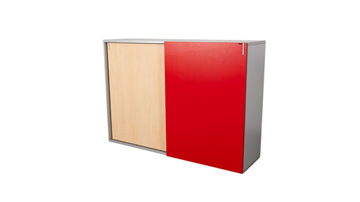Schiebetürschrank Ahorn/Rot Svoboda