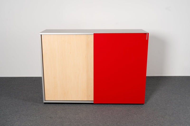 Schiebetürschrank Ahorn/Rot Svoboda - Reoffice