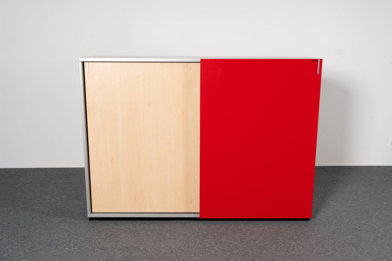 Schiebetürschrank Ahorn/Rot Svoboda - Reoffice