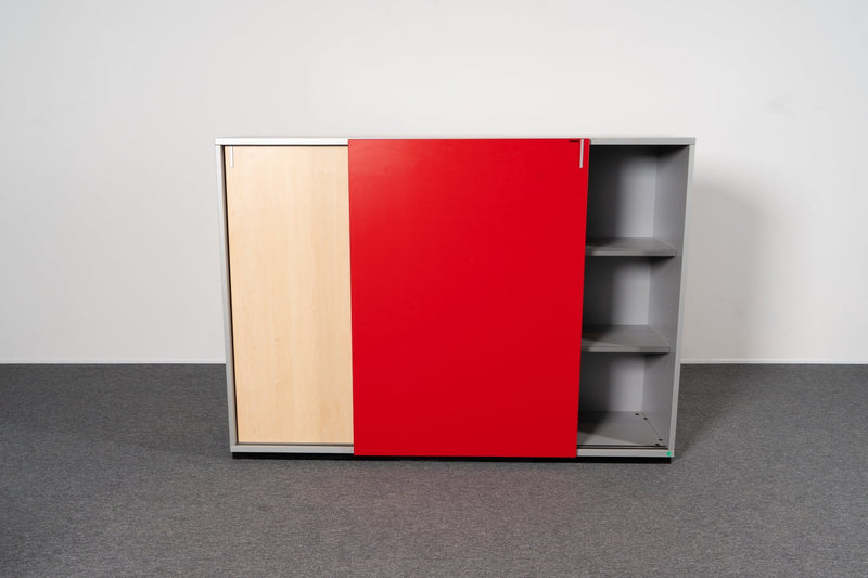 Schiebetürschrank Ahorn/Rot Svoboda - Reoffice