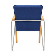 Besuchersessel Comforto Blau – Rückansicht