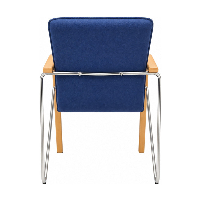 Besuchersessel Comforto Blau – Rückansicht