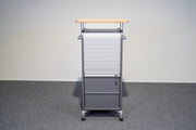 Rollcaddy Grau Eiche mit 3 Laden Bene - Reoffice