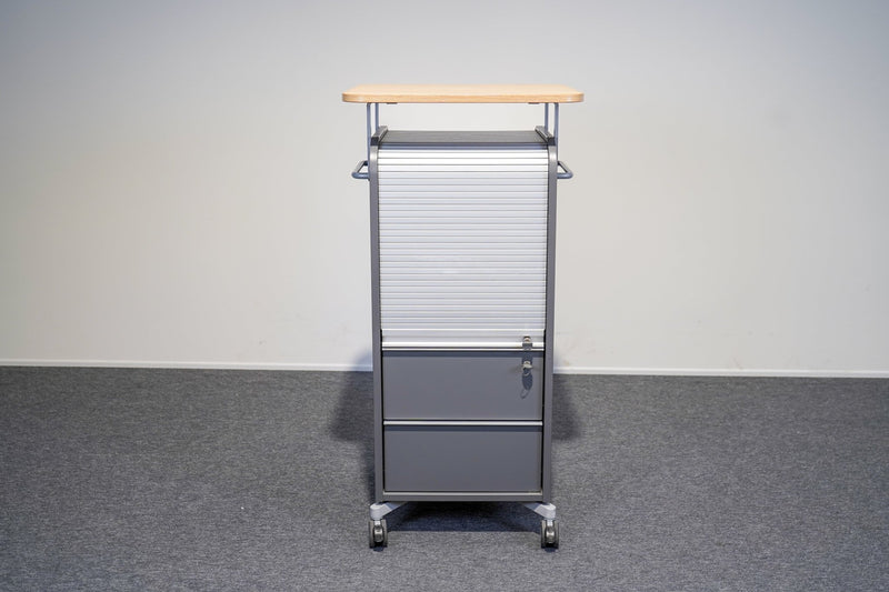 Rollcaddy Grau Eiche mit 3 Laden Bene - Reoffice