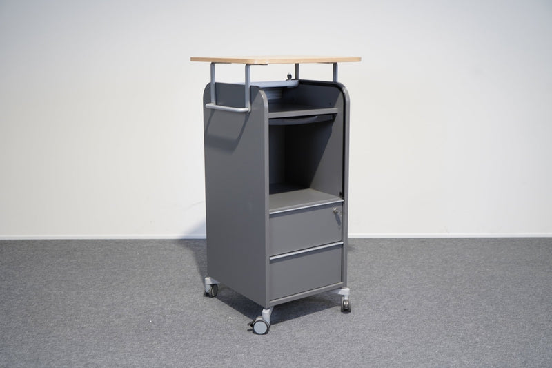 Rollcaddy Grau Eiche mit 3 Laden Bene - Reoffice