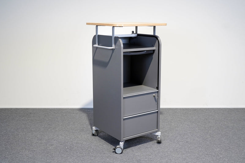 Rollcaddy Grau Eiche mit 3 Laden Bene - Reoffice