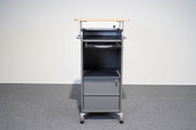 Rollcaddy Grau Eiche mit 3 Laden Bene - Reoffice