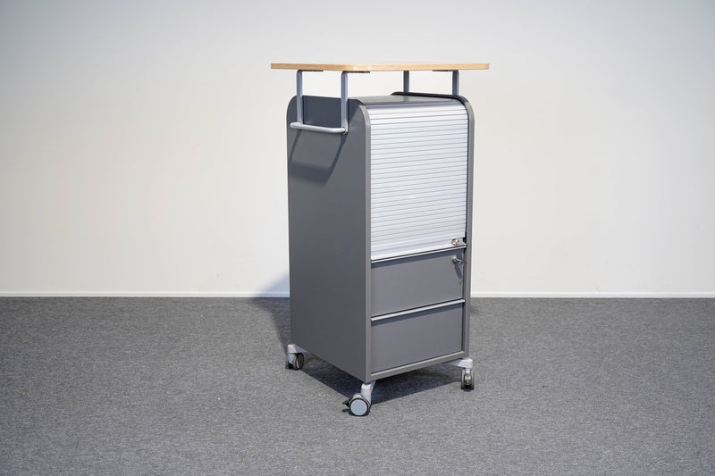 Rollcaddy Grau Eiche mit 3 Laden Bene - Reoffice