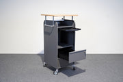 Rollcaddy Grau Eiche mit 3 Laden Bene - Reoffice