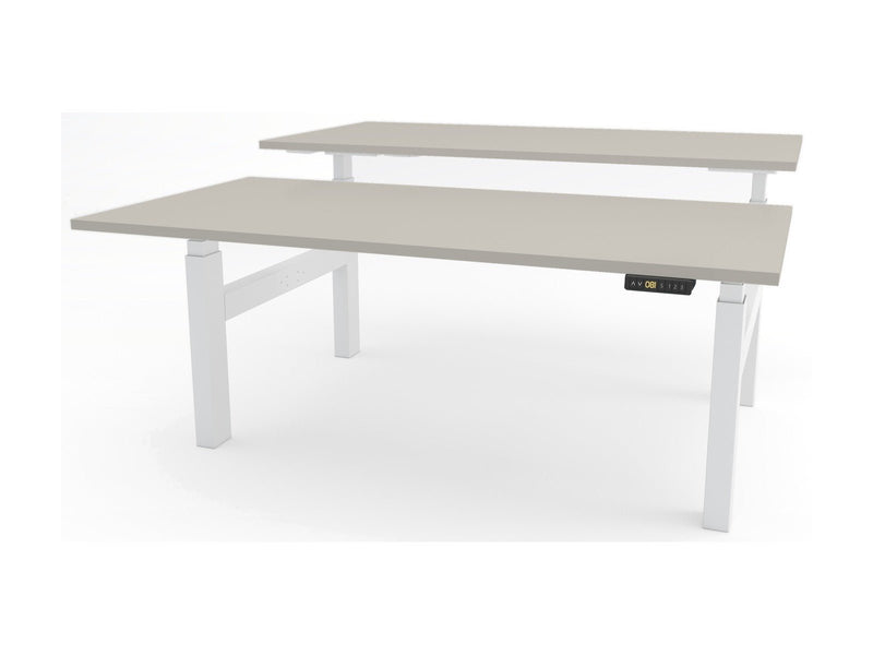 Yellow Dot Duo – Platte Birkengrau 0741 FH, Gestell Weiss