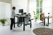 Yellow Dot Duo Doppelschreibtisch – im Team-Büro