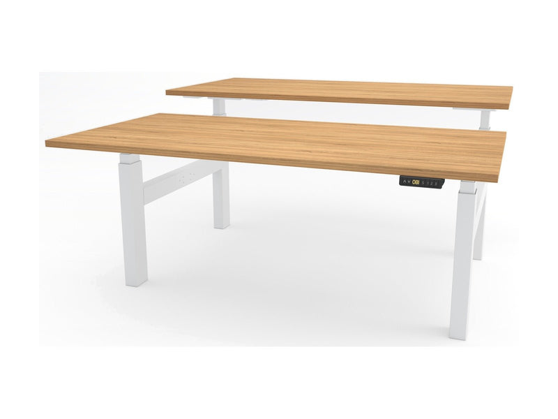 Yellow Dot Duo – Platte Obirbuche Geplankt 0157 NA, Gestell Weiss